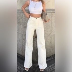 AYR Secret Sauce wide leg, high rise jeans in sandstone